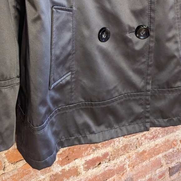 apt. 9 Large Shiny Gray Peacoat - Picture 2 of 11